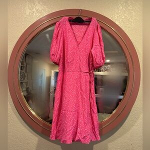 Pink polka dot dress